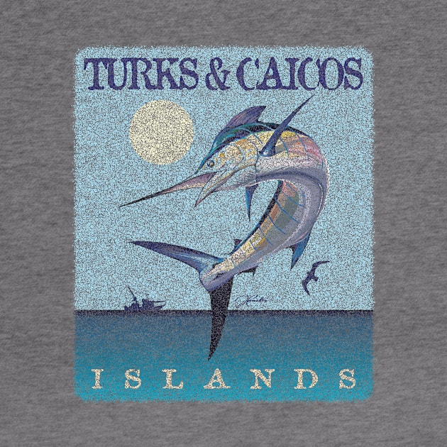 Turks & Caicos Islands Leaping Marlin (Distressed) by jcombs